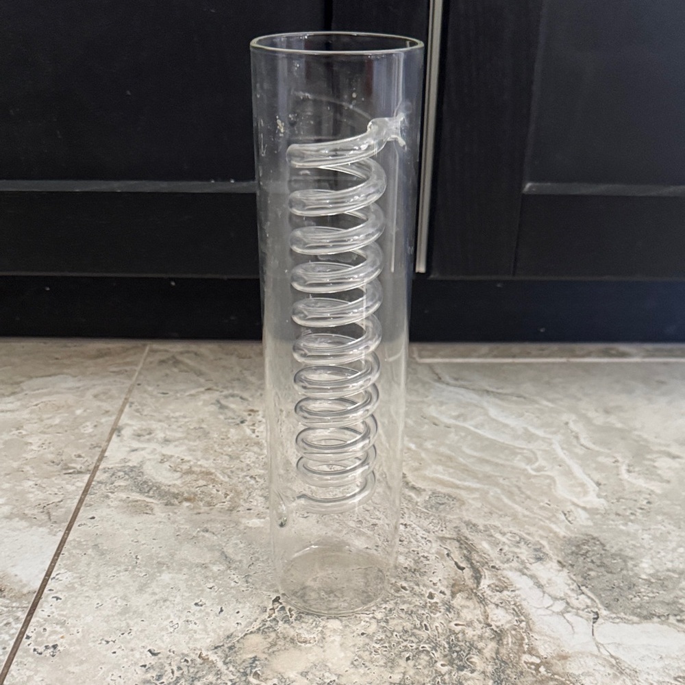 Rare Vintage Ikea Ehlen Johansson 9.75” CLEAR GLASS SPIRAL VASE Retired